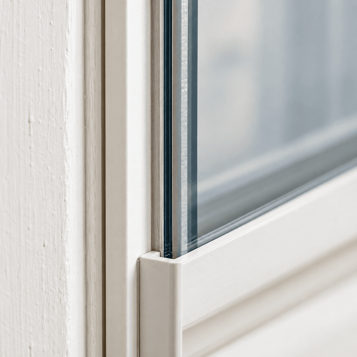 Close-up of low-e glass options construction