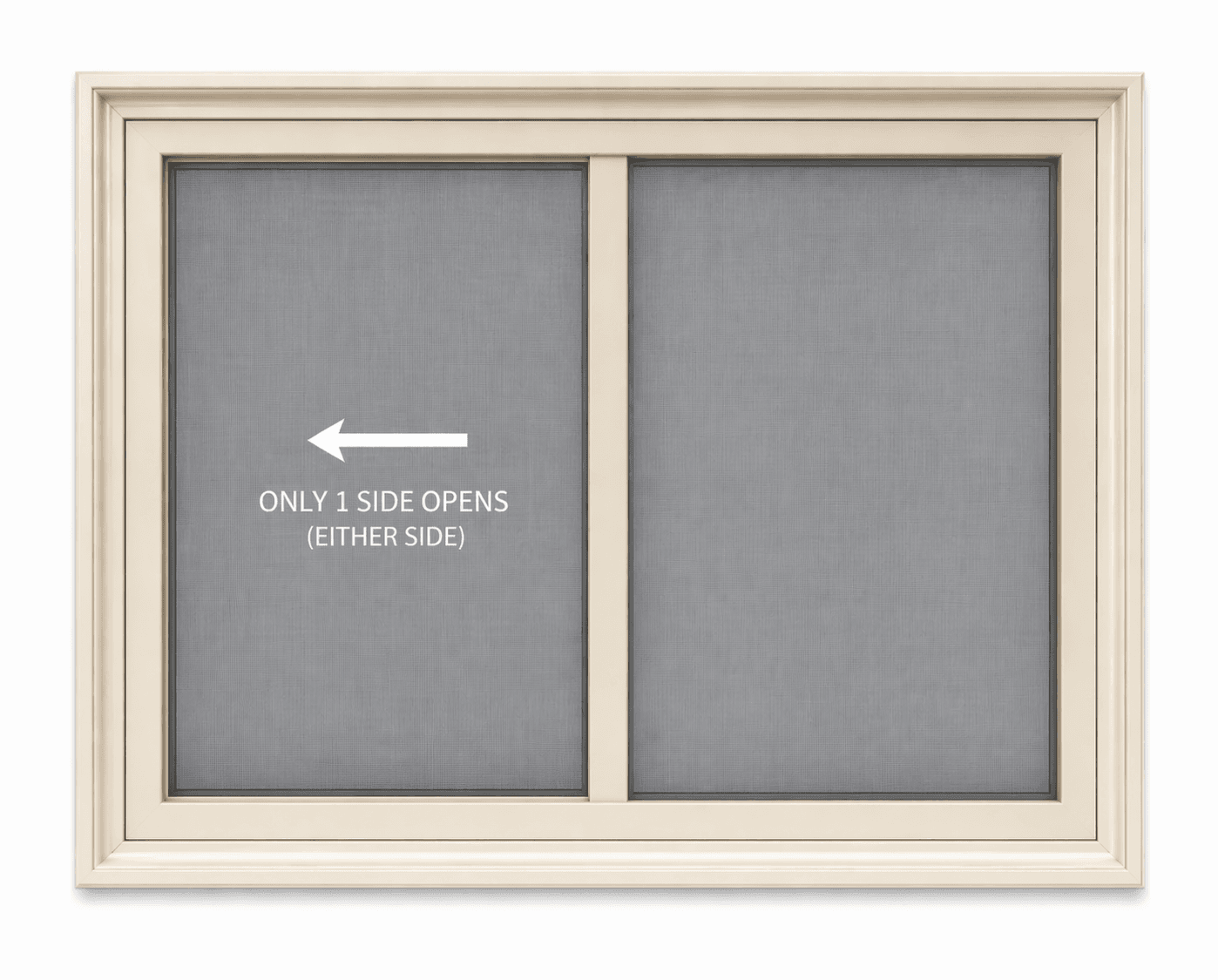 Horizontal triple-track storm window