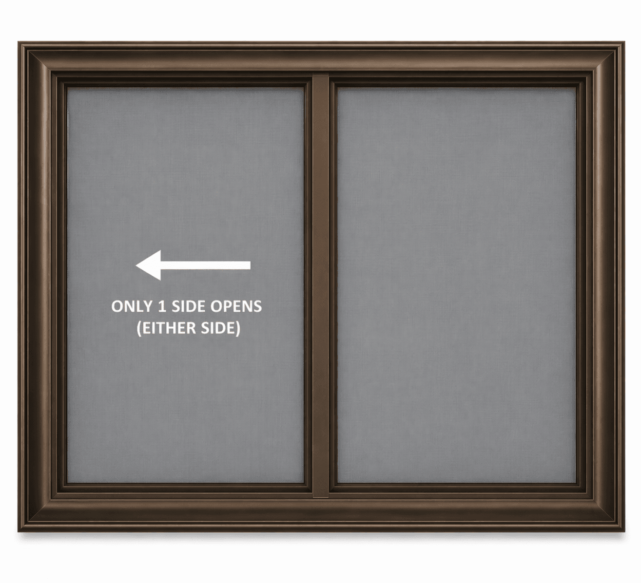 Horizontal two-track storm window
